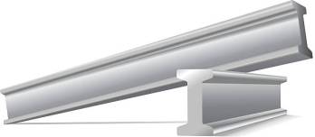 metal construction beams vector isolated on white